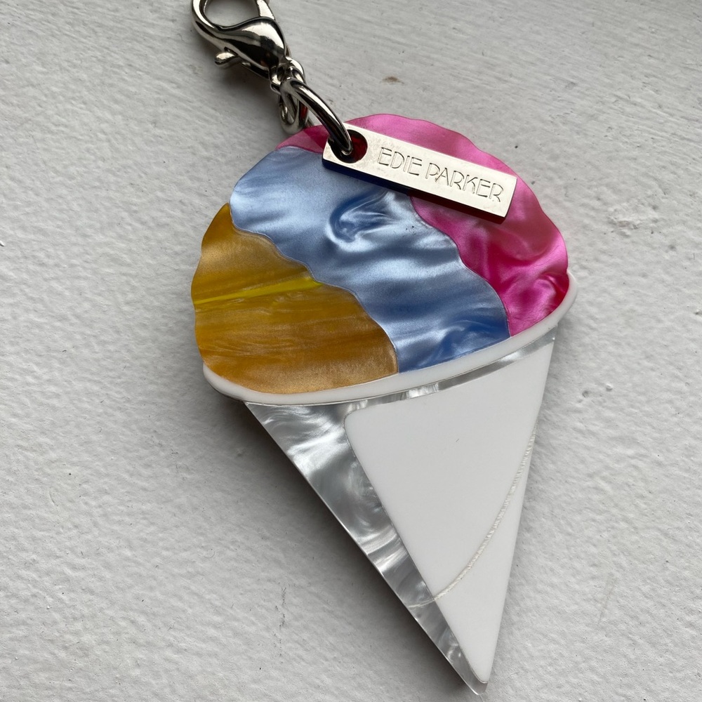 Edie Parker Acrylic Ice Cream Charm Keychain